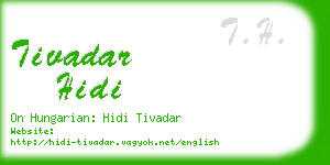 tivadar hidi business card